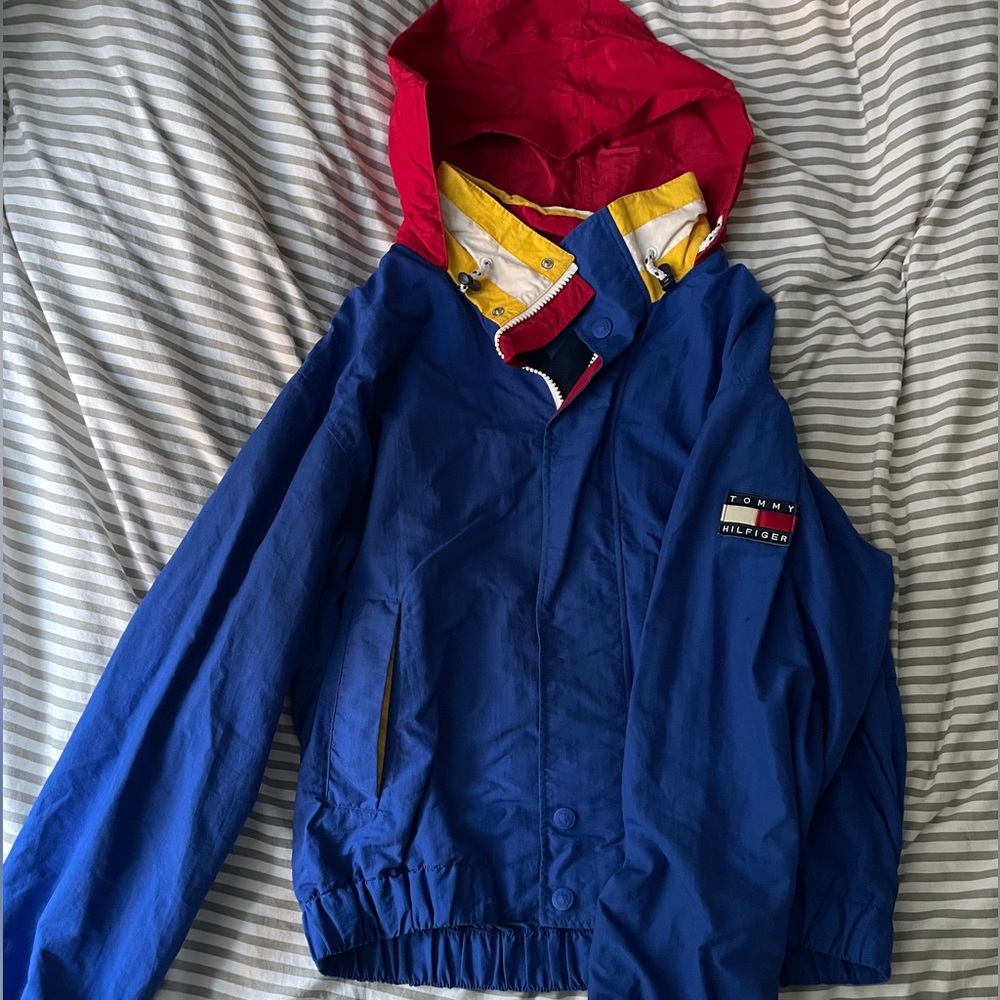 Tommy Hilfiger Vintage Windbreaker Jacket Raincoat